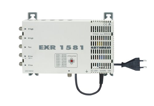 Kathrein EXR 1581 Einkabel-Multischalter für Satelliten-Empfangsanlagen (HDTV, 8 Receiver Anschluß, 1 x terrestrisch Eingang, 4 x Sat-ZF Eingänge) von Kathrein