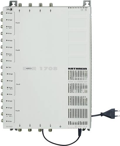 Kathrein EXR 1708 SAT Multischalter Kaskade Eingänge (Multischalter): 17 (16 SAT/1 terrestrisch) Te von Kathrein