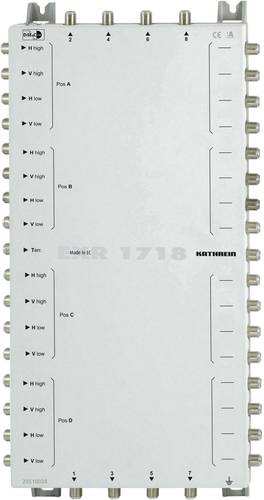 Kathrein EXR 1718 SAT Multischalter Kaskade Eingänge (Multischalter): 17 (16 SAT/1 terrestrisch) Te von Kathrein