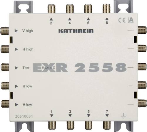 Kathrein EXR 2558 SAT Multischalter Kaskade Eingänge (Multischalter): 5 (4 SAT/1 terrestrisch) Teil von Kathrein