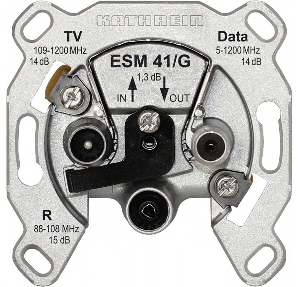 Kathrein Kathrein ESM 41/G Modem-Durchschleifdose. Dachantenne (stabiler Empfang), Modem Durchschleifdose mit 14 dB Anschlussdämpfung von Kathrein