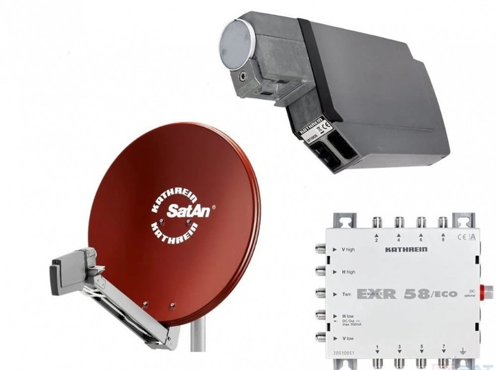 Kathrein Kathrein Komplettset CAS 80ro Sat-Antennen rot für 8 Teilnehmer Sat-Spiegel Kathrein Kathrein Komplettset CAS 80ro Sat-Antennen rot für 8 Teilnehmer Sat-Spiegel von Kathrein