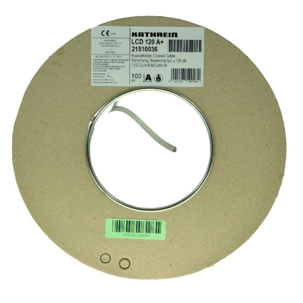 Kathrein LCD120A+ Koaxkabel 130dB 100m Spule Kathrein LCD120A+ Koaxkabel 130dB 100m Spule von Kathrein