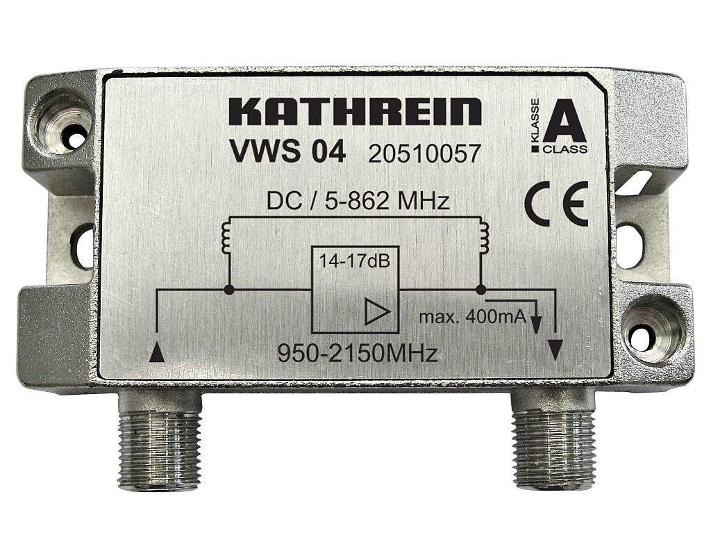 Kathrein VWS 04 Sat-ZF-Verstärker 47-862 MHz / 950-2400 MHz Kathrein VWS 04 Sat-ZF-Verstärker 47-862 MHz / 950-2400 MHz von Kathrein