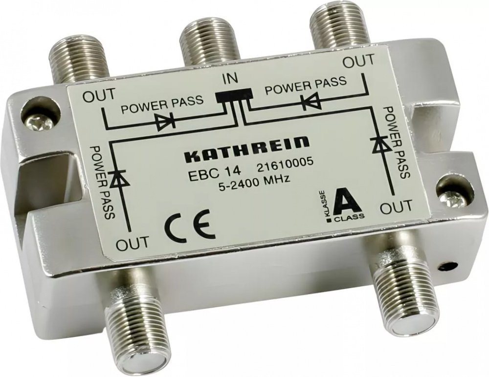 Kathrein Verteiler Kathrein EBC 14 4-fach SAT-Verteiler 5-2400 MHz von Kathrein