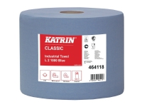 Aftørringsrulle Katrin Classic Industrirulle 2-lag 22 cm x360 m Blå,2 rl/krt von Katrin