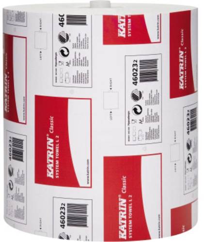 Katrin 460232 Classic System Towel L2 Papierhandtücher (L x B) 200m x 21cm Weiß 1200m von Katrin