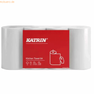 Katrin Küchenrolle 87075 2-lagig 64 Blatt 4 Rollen von Katrin