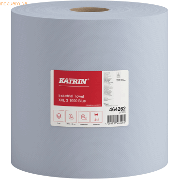Katrin Putzrolle XXL3 blue 464262 3-lagig 1.000 Blatt von Katrin