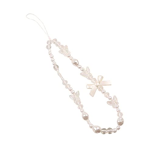 Katutude Perlen Telefon Lanyard Niedliches Schleifen Telefon Charme Telefonkette Telefongurte Anti-Verlorene Handykette Perlen Armband Telefon Anhänger Handyschmuck für Frauen Mädchen von Katutude