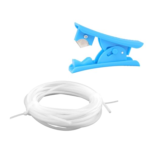 Katyjun 2M PTFE Schlauch, 2.5mm ID × 4mm OD Filament Schlauch mit Schlauchschneider für Direktantrieb Extruder 3D Drucker von Katyjun
