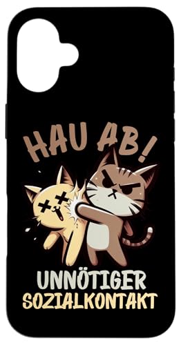 Hau Ab Unnötiger Sozialkontakt Katze Anime Katzenliebhaber Hülle für iPhone 16 Plus Hau Ab Unnötiger Sozialkontakt Katze Anime Katzenliebhaber Hülle für iPhone 16 Plus von Katze Tier Lustiger Sarkasmus Sarkastische Sprüche