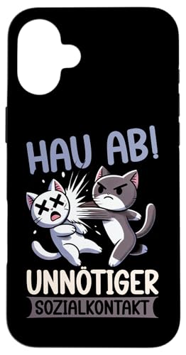 Hau Ab Unnötiger Sozialkontakt Katze Anime Katzenliebhaber Hülle für iPhone 16 Plus Hau Ab Unnötiger Sozialkontakt Katze Anime Katzenliebhaber Hülle für iPhone 16 Plus von Katze Tier Lustiger Sarkasmus Sarkastische Sprüche