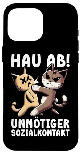 Hau Ab Unnötiger Sozialkontakt Katze Anime Katzenliebhaber Hülle für iPhone 16 Pro Max Hau Ab Unnötiger Sozialkontakt Katze Anime Katzenliebhaber Hülle für iPhone 16 Pro Max von Katze Tier Lustiger Sarkasmus Sarkastische Sprüche