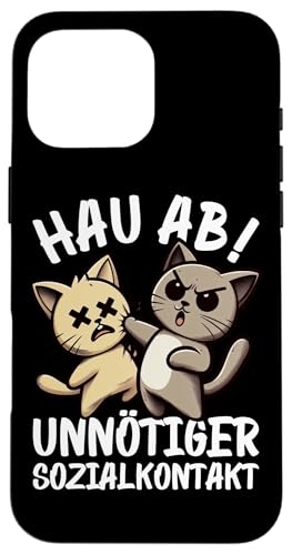 Hau Ab Unnötiger Sozialkontakt Katze Anime Katzenliebhaber Hülle für iPhone 16 Pro Max Hau Ab Unnötiger Sozialkontakt Katze Anime Katzenliebhaber Hülle für iPhone 16 Pro Max von Katze Tier Lustiger Sarkasmus Sarkastische Sprüche
