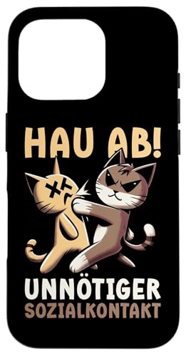 Hau Ab Unnötiger Sozialkontakt Katze Anime Katzenliebhaber Hülle für iPhone 16 Pro Hau Ab Unnötiger Sozialkontakt Katze Anime Katzenliebhaber Hülle für iPhone 16 Pro von Katze Tier Lustiger Sarkasmus Sarkastische Sprüche