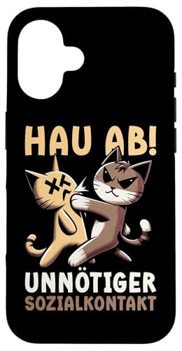Hau Ab Unnötiger Sozialkontakt Katze Anime Katzenliebhaber Hülle für iPhone 16 Hau Ab Unnötiger Sozialkontakt Katze Anime Katzenliebhaber Hülle für iPhone 16 von Katze Tier Lustiger Sarkasmus Sarkastische Sprüche