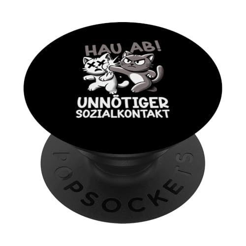Hau Ab Unnötiger Sozialkontakt Katze Anime Katzenliebhaber PopSockets Klebender PopGrip Hau Ab Unnötiger Sozialkontakt Katze Anime Katzenliebhaber PopSockets Klebender PopGrip von Katze Tier Lustiger Sarkasmus Sarkastische Sprüche