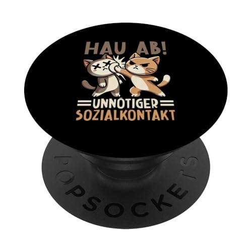 Hau Ab Unnötiger Sozialkontakt Katze Anime Katzenliebhaber PopSockets Klebender PopGrip Hau Ab Unnötiger Sozialkontakt Katze Anime Katzenliebhaber PopSockets Klebender PopGrip von Katze Tier Lustiger Sarkasmus Sarkastische Sprüche