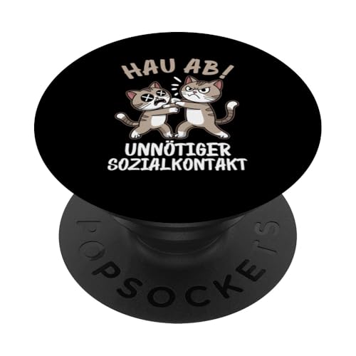 Hau Ab Unnötiger Sozialkontakt Katze Anime Katzenliebhaber PopSockets Klebender PopGrip Hau Ab Unnötiger Sozialkontakt Katze Anime Katzenliebhaber PopSockets Klebender PopGrip von Katze Tier Lustiger Sarkasmus Sarkastische Sprüche