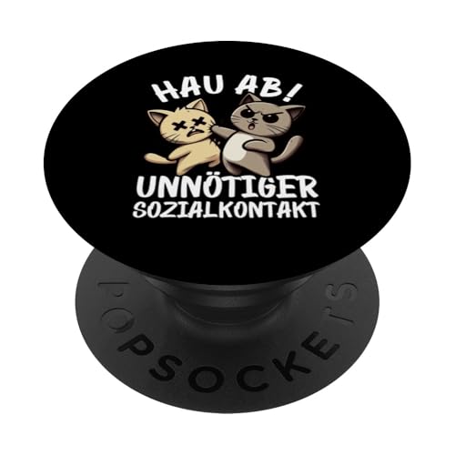Hau Ab Unnötiger Sozialkontakt Katze Anime Katzenliebhaber PopSockets Klebender PopGrip Hau Ab Unnötiger Sozialkontakt Katze Anime Katzenliebhaber PopSockets Klebender PopGrip von Katze Tier Lustiger Sarkasmus Sarkastische Sprüche
