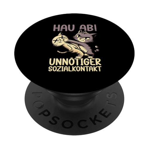 Hau Ab Unnötiger Sozialkontakt Katze Anime Katzenliebhaber PopSockets Klebender PopGrip Hau Ab Unnötiger Sozialkontakt Katze Anime Katzenliebhaber PopSockets Klebender PopGrip von Katze Tier Lustiger Sarkasmus Sarkastische Sprüche