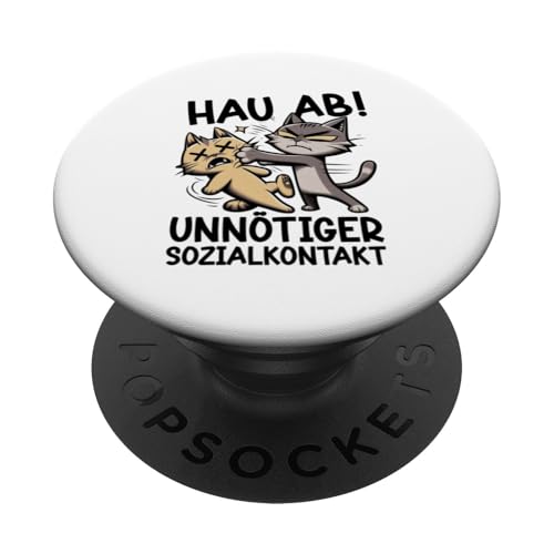 Hau Ab Unnötiger Sozialkontakt Katze Anime Katzenliebhaber PopSockets Klebender PopGrip Hau Ab Unnötiger Sozialkontakt Katze Anime Katzenliebhaber PopSockets Klebender PopGrip von Katze Tier Lustiger Sarkasmus Sarkastische Sprüche