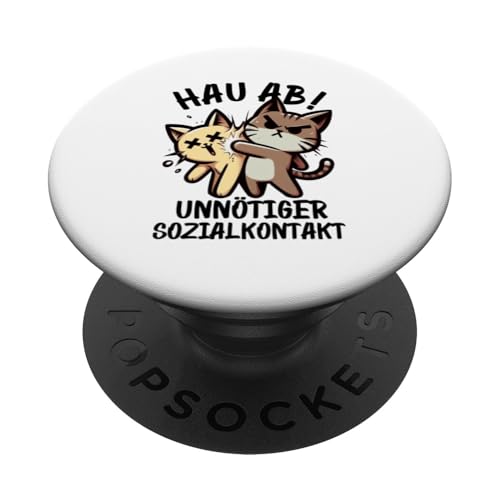 Hau Ab Unnötiger Sozialkontakt Katze Anime Katzenliebhaber PopSockets Klebender PopGrip Hau Ab Unnötiger Sozialkontakt Katze Anime Katzenliebhaber PopSockets Klebender PopGrip von Katze Tier Lustiger Sarkasmus Sarkastische Sprüche