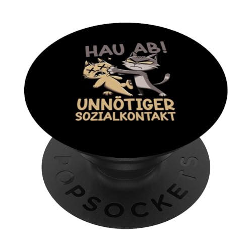 Hau Ab Unnötiger Sozialkontakt Katze Anime Katzenliebhaber PopSockets Klebender PopGrip Hau Ab Unnötiger Sozialkontakt Katze Anime Katzenliebhaber PopSockets Klebender PopGrip von Katze Tier Lustiger Sarkasmus Sarkastische Sprüche