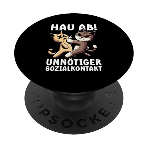 Hau Ab Unnötiger Sozialkontakt Katze Anime Katzenliebhaber PopSockets Klebender PopGrip Hau Ab Unnötiger Sozialkontakt Katze Anime Katzenliebhaber PopSockets Klebender PopGrip von Katze Tier Lustiger Sarkasmus Sarkastische Sprüche
