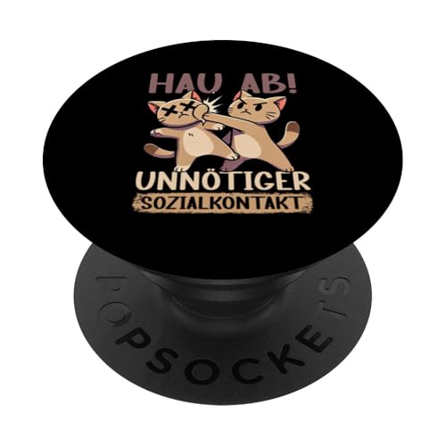 Hau Ab Unnötiger Sozialkontakt Katze Anime Katzenliebhaber PopSockets Klebender PopGrip Hau Ab Unnötiger Sozialkontakt Katze Anime Katzenliebhaber PopSockets Klebender PopGrip von Katze Tier Lustiger Sarkasmus Sarkastische Sprüche