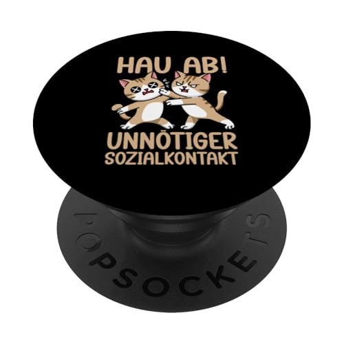 Hau Ab Unnötiger Sozialkontakt Katze Anime Katzenliebhaber PopSockets Klebender PopGrip Hau Ab Unnötiger Sozialkontakt Katze Anime Katzenliebhaber PopSockets Klebender PopGrip von Katze Tier Lustiger Sarkasmus Sarkastische Sprüche