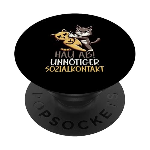 Hau Ab Unnötiger Sozialkontakt Katze Anime Katzenliebhaber PopSockets Klebender PopGrip Hau Ab Unnötiger Sozialkontakt Katze Anime Katzenliebhaber PopSockets Klebender PopGrip von Katze Tier Lustiger Sarkasmus Sarkastische Sprüche