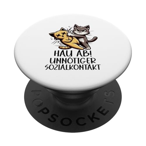 Hau Ab Unnötiger Sozialkontakt Katze Anime Katzenliebhaber PopSockets Klebender PopGrip Hau Ab Unnötiger Sozialkontakt Katze Anime Katzenliebhaber PopSockets Klebender PopGrip von Katze Tier Lustiger Sarkasmus Sarkastische Sprüche