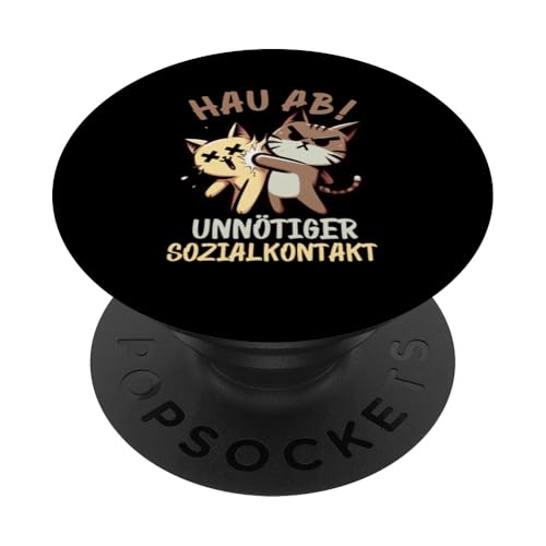 Hau Ab Unnötiger Sozialkontakt Katze Anime Katzenliebhaber PopSockets Klebender PopGrip Hau Ab Unnötiger Sozialkontakt Katze Anime Katzenliebhaber PopSockets Klebender PopGrip von Katze Tier Lustiger Sarkasmus Sarkastische Sprüche