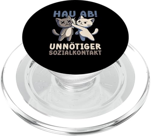 Hau Ab Unnötiger Sozialkontakt Katze Anime Katzenliebhaber PopSockets PopGrip für MagSafe Hau Ab Unnötiger Sozialkontakt Katze Anime Katzenliebhaber PopSockets PopGrip für MagSafe von Katze Tier Lustiger Sarkasmus Sarkastische Sprüche