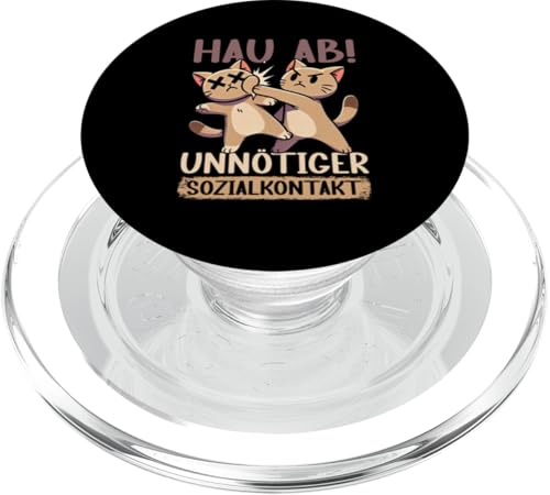 Hau Ab Unnötiger Sozialkontakt Katze Anime Katzenliebhaber PopSockets PopGrip für MagSafe Hau Ab Unnötiger Sozialkontakt Katze Anime Katzenliebhaber PopSockets PopGrip für MagSafe von Katze Tier Lustiger Sarkasmus Sarkastische Sprüche