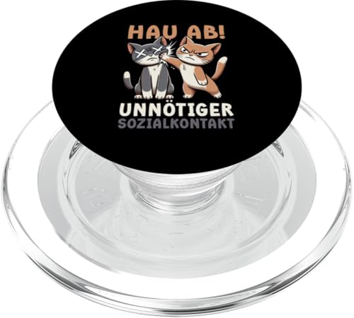 Hau Ab Unnötiger Sozialkontakt Katze Anime Katzenliebhaber PopSockets PopGrip für MagSafe Hau Ab Unnötiger Sozialkontakt Katze Anime Katzenliebhaber PopSockets PopGrip für MagSafe von Katze Tier Lustiger Sarkasmus Sarkastische Sprüche