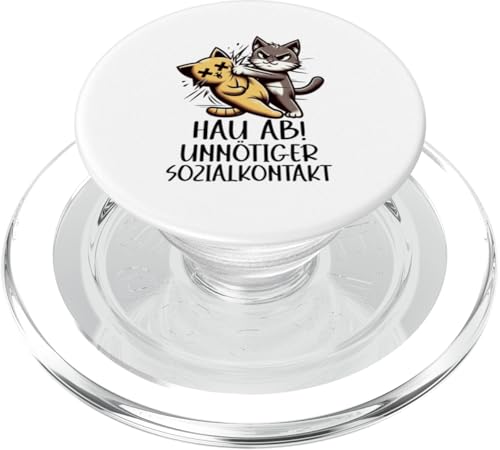 Hau Ab Unnötiger Sozialkontakt Katze Anime Katzenliebhaber PopSockets PopGrip für MagSafe Hau Ab Unnötiger Sozialkontakt Katze Anime Katzenliebhaber PopSockets PopGrip für MagSafe von Katze Tier Lustiger Sarkasmus Sarkastische Sprüche
