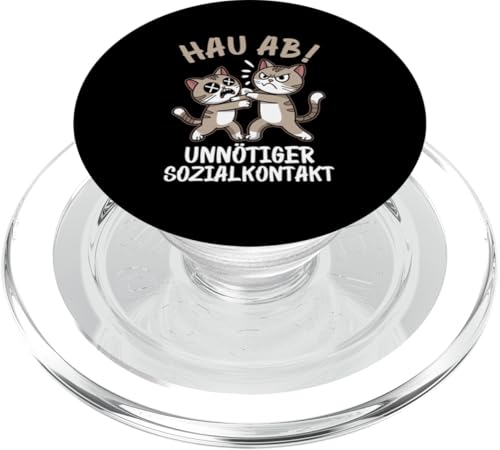Hau Ab Unnötiger Sozialkontakt Katze Anime Katzenliebhaber PopSockets PopGrip für MagSafe Hau Ab Unnötiger Sozialkontakt Katze Anime Katzenliebhaber PopSockets PopGrip für MagSafe von Katze Tier Lustiger Sarkasmus Sarkastische Sprüche