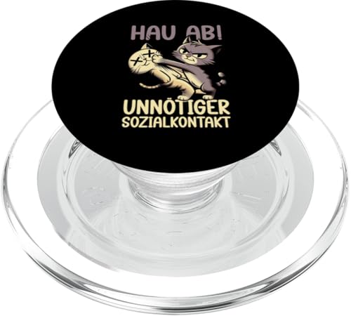 Hau Ab Unnötiger Sozialkontakt Katze Anime Katzenliebhaber PopSockets PopGrip für MagSafe Hau Ab Unnötiger Sozialkontakt Katze Anime Katzenliebhaber PopSockets PopGrip für MagSafe von Katze Tier Lustiger Sarkasmus Sarkastische Sprüche