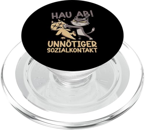 Hau Ab Unnötiger Sozialkontakt Katze Anime Katzenliebhaber PopSockets PopGrip für MagSafe Hau Ab Unnötiger Sozialkontakt Katze Anime Katzenliebhaber PopSockets PopGrip für MagSafe von Katze Tier Lustiger Sarkasmus Sarkastische Sprüche