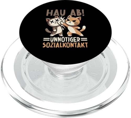 Hau Ab Unnötiger Sozialkontakt Katze Anime Katzenliebhaber PopSockets PopGrip für MagSafe Hau Ab Unnötiger Sozialkontakt Katze Anime Katzenliebhaber PopSockets PopGrip für MagSafe von Katze Tier Lustiger Sarkasmus Sarkastische Sprüche