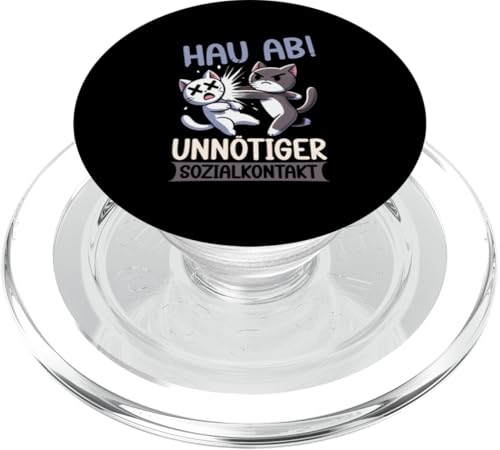 Hau Ab Unnötiger Sozialkontakt Katze Anime Katzenliebhaber PopSockets PopGrip für MagSafe Hau Ab Unnötiger Sozialkontakt Katze Anime Katzenliebhaber PopSockets PopGrip für MagSafe von Katze Tier Lustiger Sarkasmus Sarkastische Sprüche