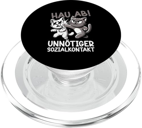 Hau Ab Unnötiger Sozialkontakt Katze Anime Katzenliebhaber PopSockets PopGrip für MagSafe Hau Ab Unnötiger Sozialkontakt Katze Anime Katzenliebhaber PopSockets PopGrip für MagSafe von Katze Tier Lustiger Sarkasmus Sarkastische Sprüche
