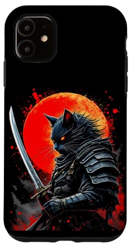 Katzen Krieger Samurai Samurai Mond Hülle für iPhone 11 Katzen Krieger Samurai Samurai Mond Hülle für iPhone 11 von Katzen Krieger Samurai Samurai Mond Designs