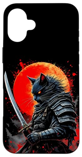 Katzen Krieger Samurai Samurai Mond Hülle für iPhone 16 Plus Katzen Krieger Samurai Samurai Mond Hülle für iPhone 16 Plus von Katzen Krieger Samurai Samurai Mond Designs