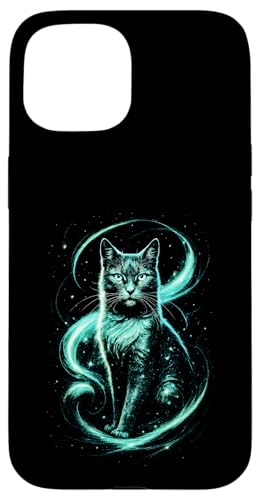 Süße Katze Babykatze Fantasy Kunst Katzenmuster Hülle für iPhone 15 von Katzenmotiv