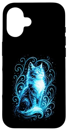 Süße Katze Babykatze Fantasy Kunst Katzenmuster Hülle für iPhone 16 von Katzenmotiv