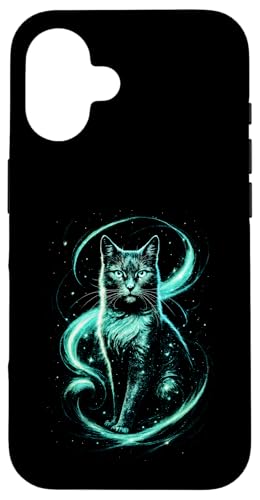 Süße Katze Babykatze Fantasy Kunst Katzenmuster Hülle für iPhone 16 von Katzenmotiv
